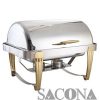 nồi buffet - Mã hàng : SNC520015 Size/ Kích thước: 635*425*440mm Capacity/ Dung tích : 9 L Marterial/ Chất liệu: thép không gỉ Nhãn hiệu : Sacona