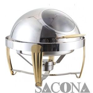 NỒI BUFFET HÂM THỨC ĂN SACONA TRÒN NẮP KIẾNG CHÂN VÀNG