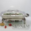 Nồi Hâm Thức Ăn Hình Chữ Nhât Nắp Kiếng SN#520010