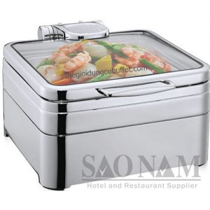 Nồi Hâm Món Ăn Vuông Nắp Kính SN#520021